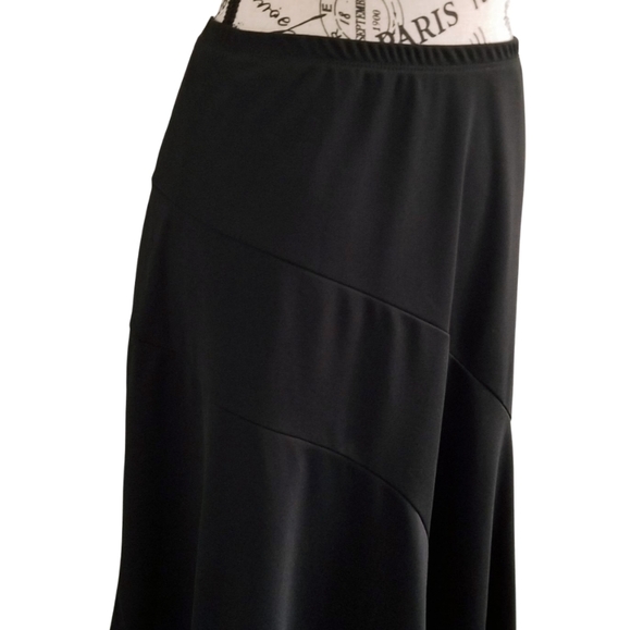 Black Midi Skirt Vanity Fair Size 16 - Picture 3 of 4